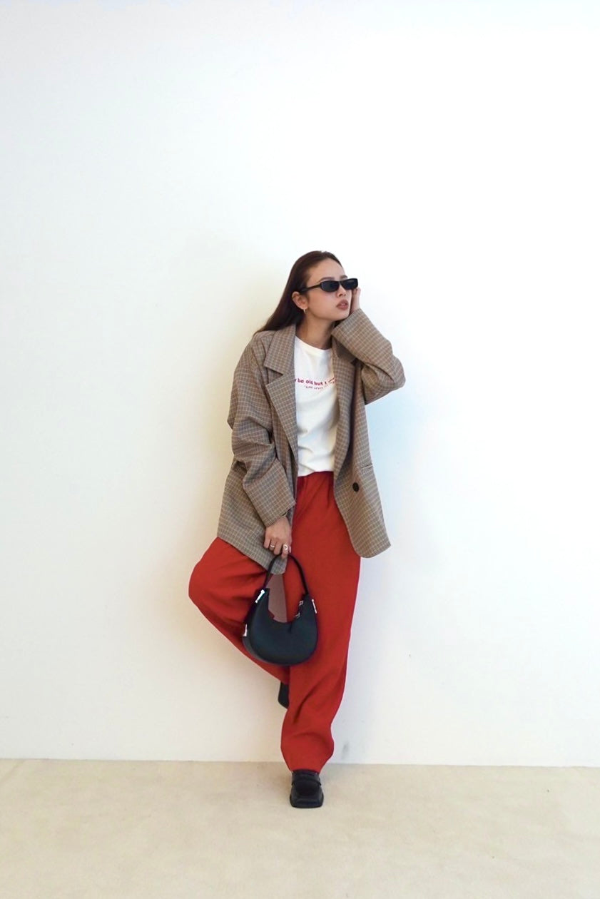 カラータックパンツ