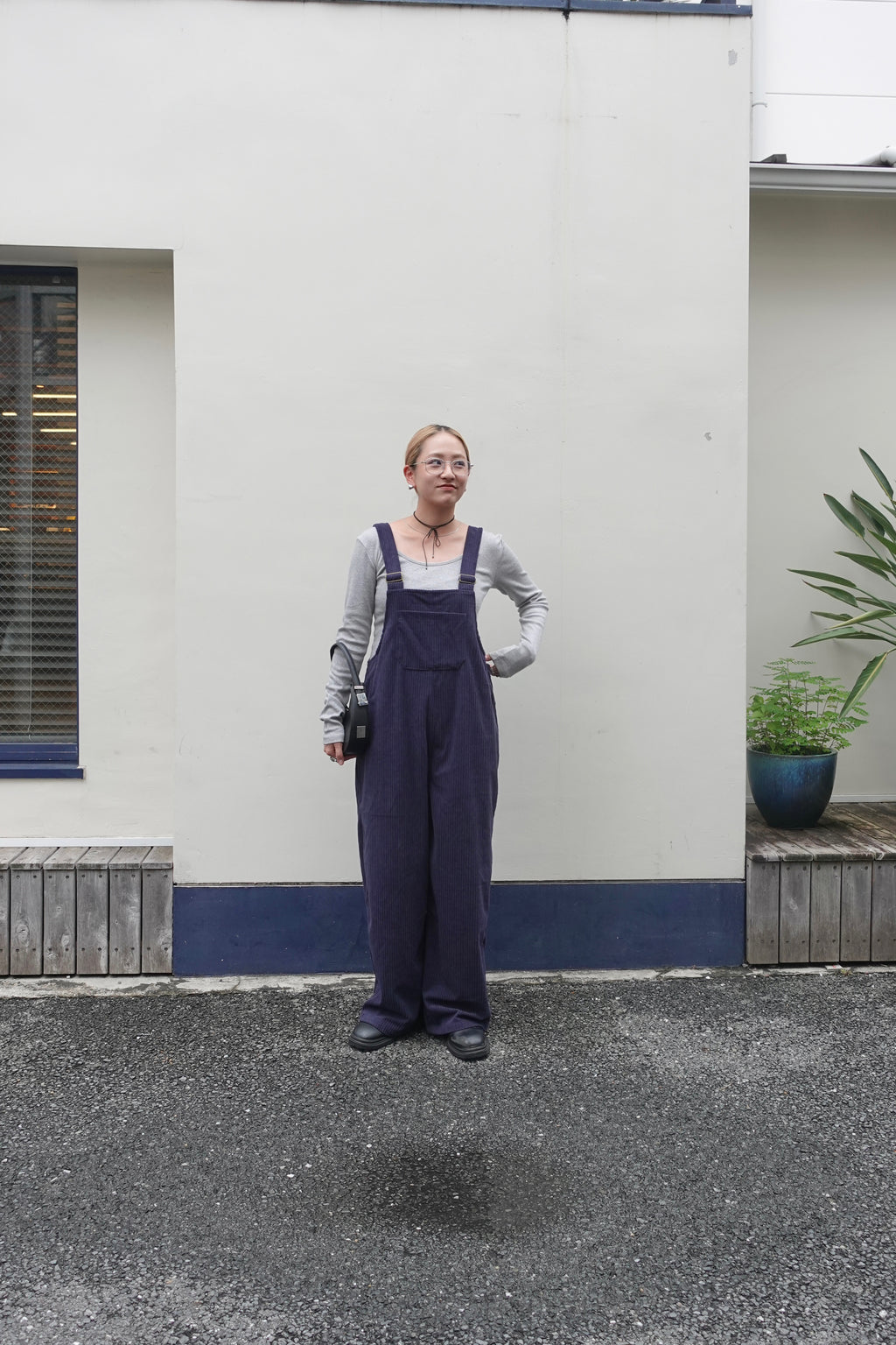 コーデュロイルーズサロペット