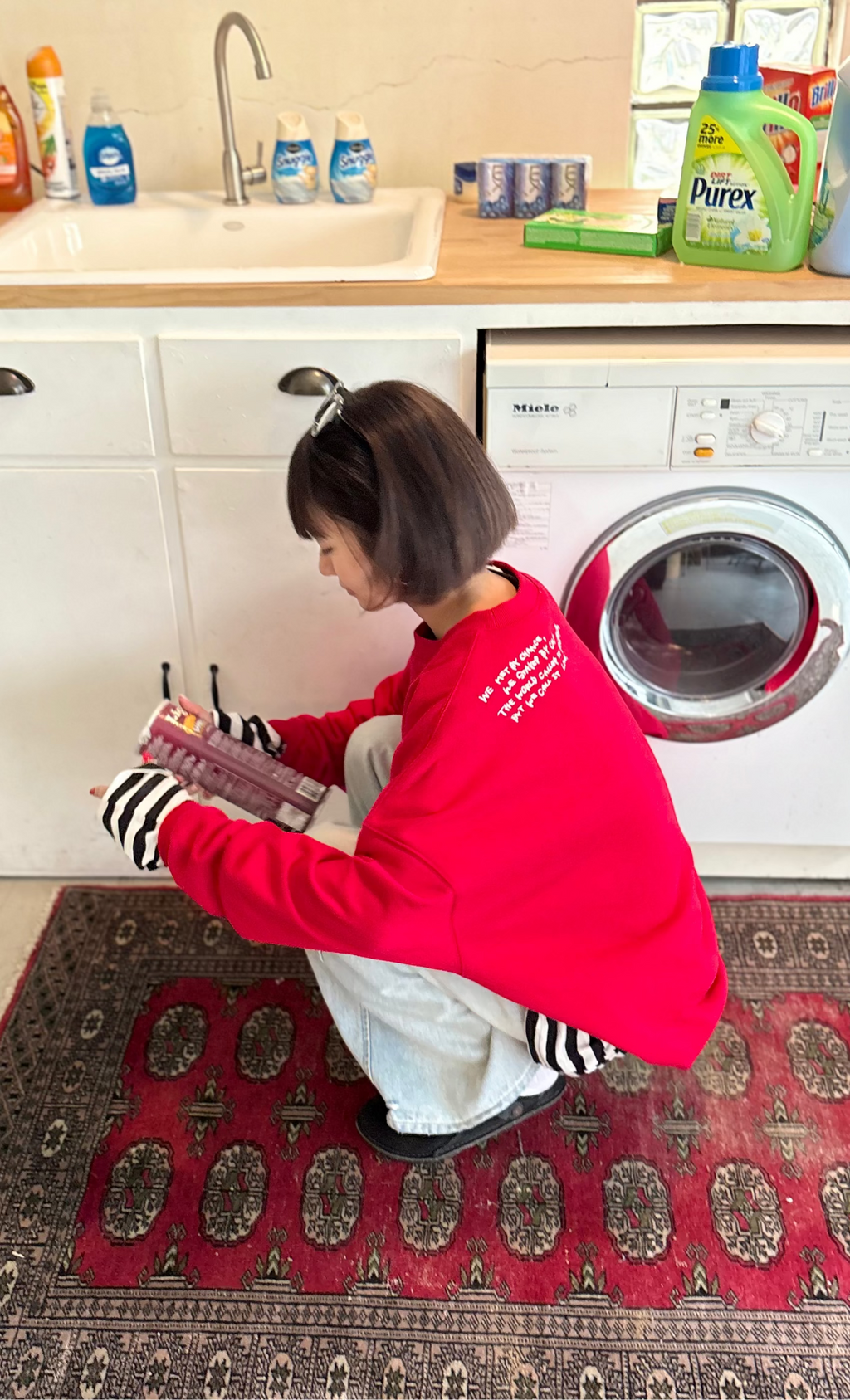 エンブロイダリールーズスウェット