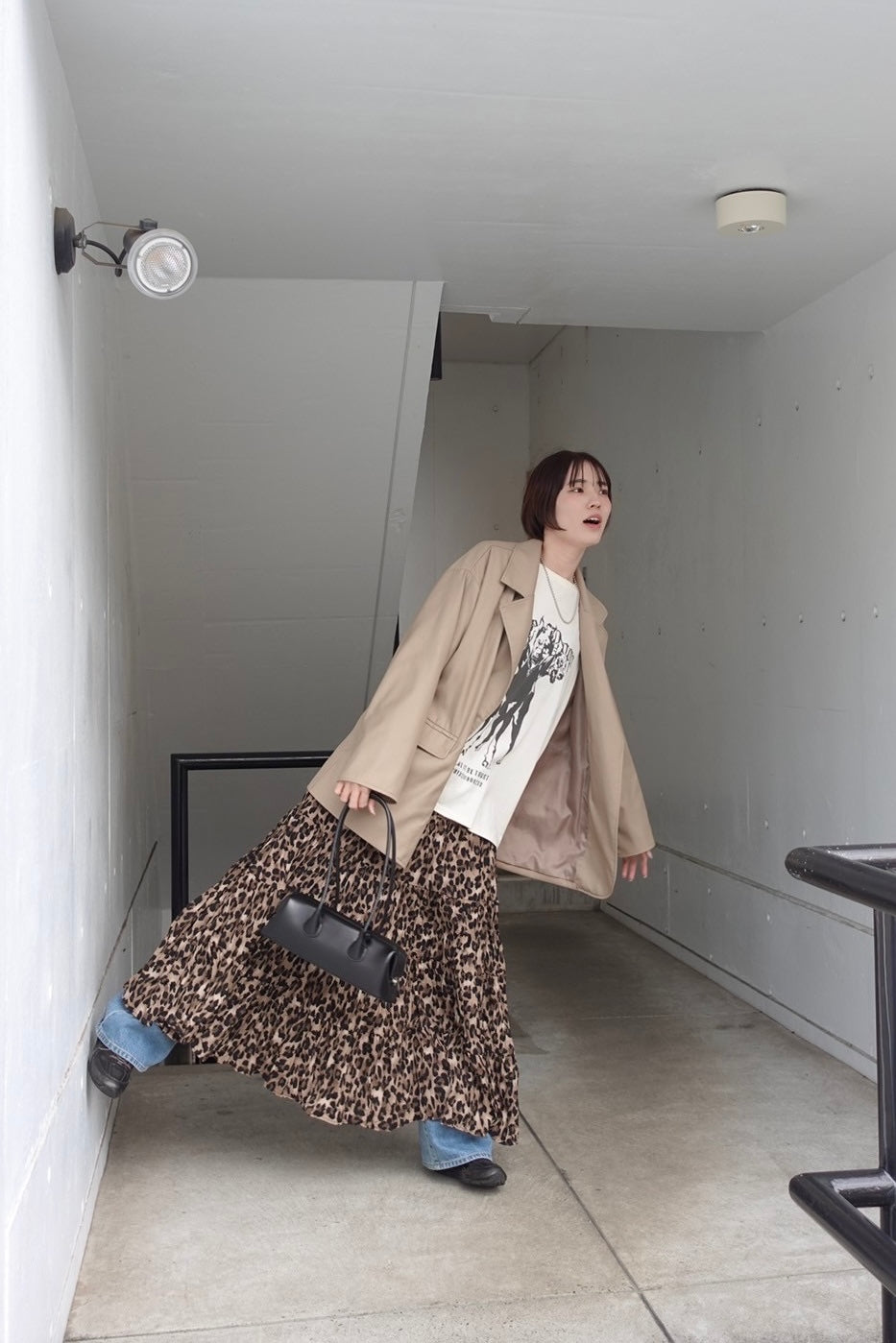 レオパードボリュームスカート