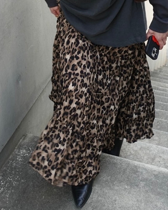 レオパードボリュームスカート