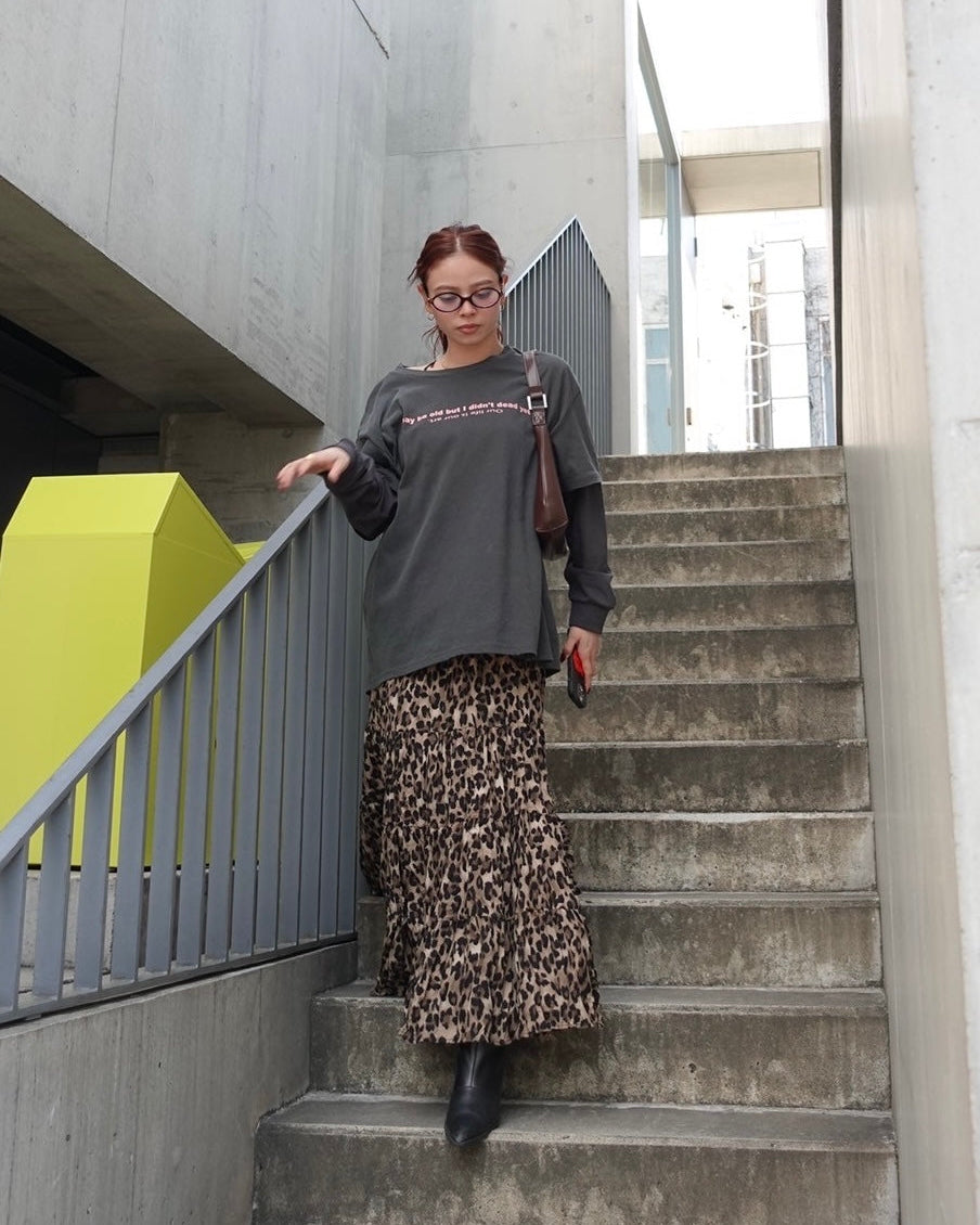 レオパードボリュームスカート