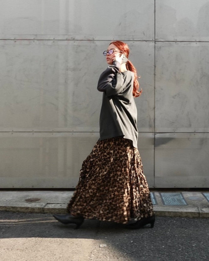 レオパードボリュームスカート