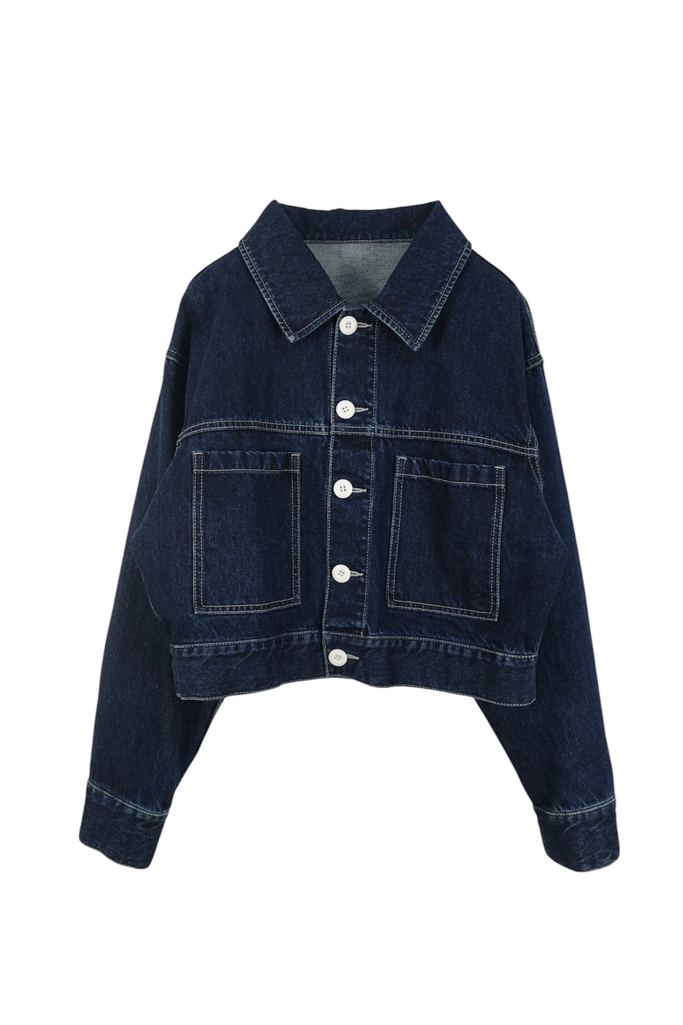 ホワイトボタンデニムJK