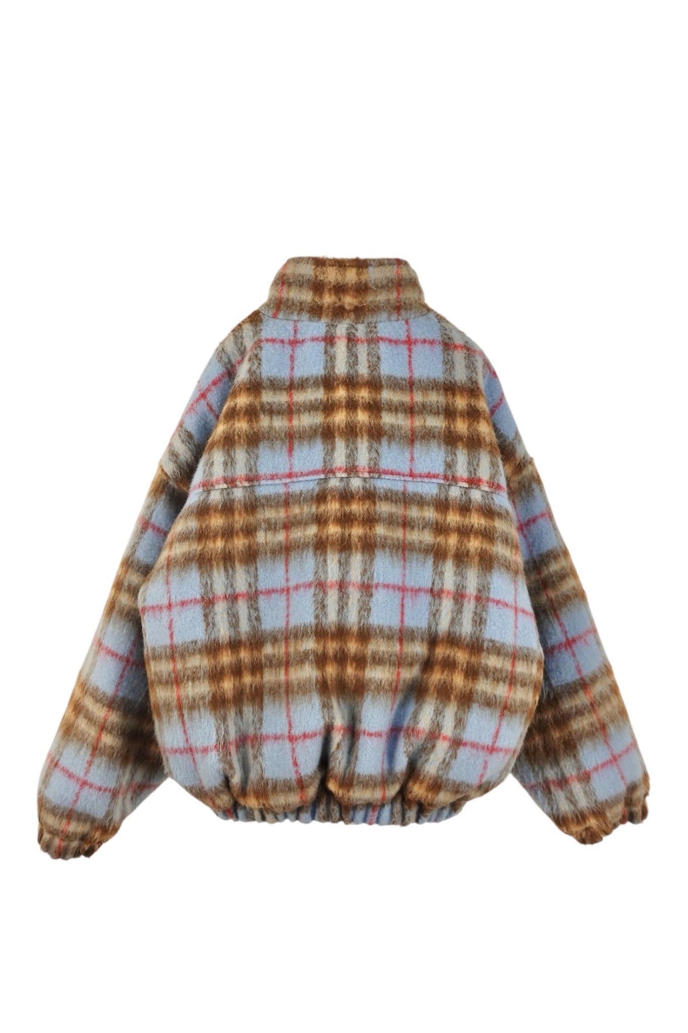 シャギーチェックブルゾン