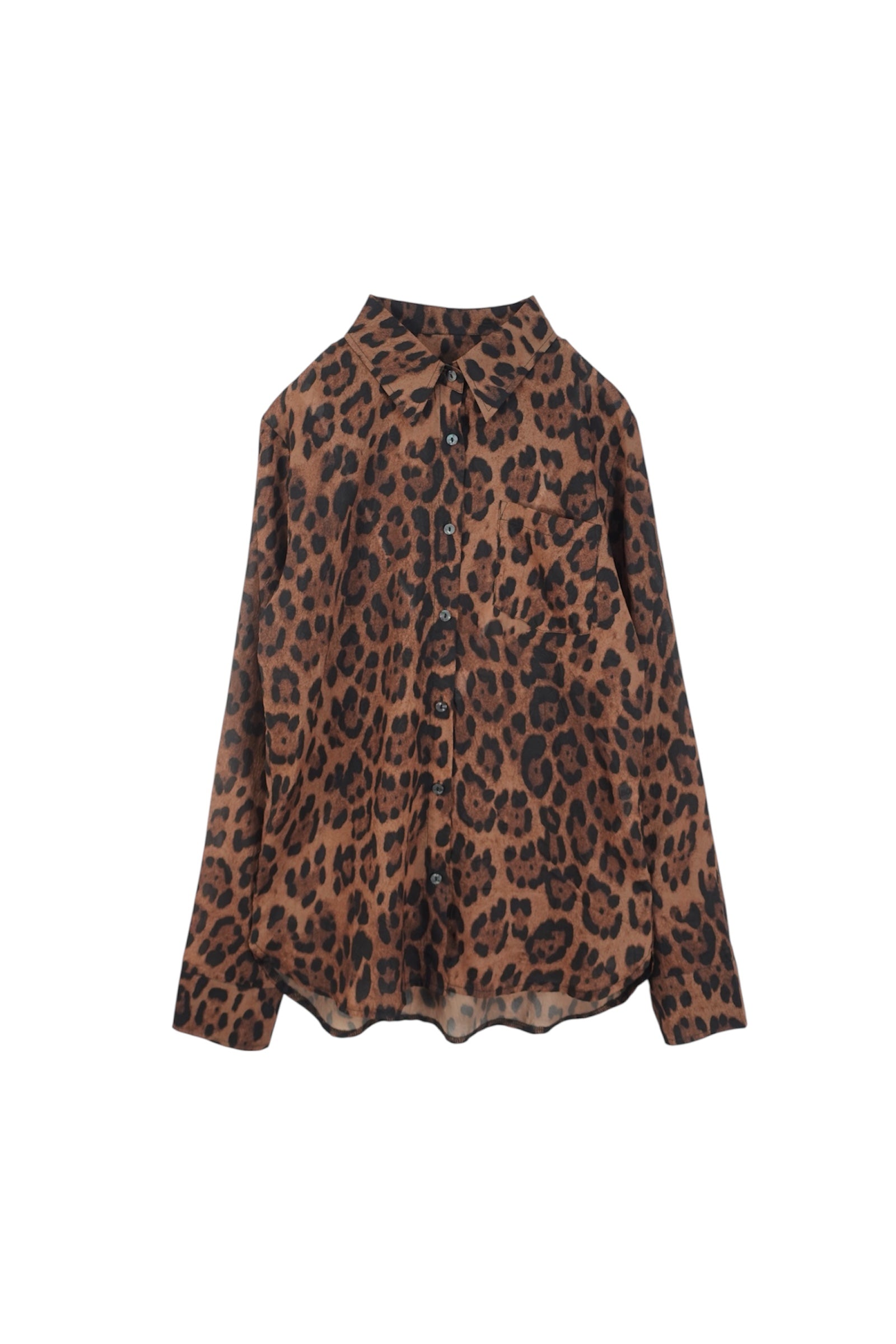 プリントシアーシャツ