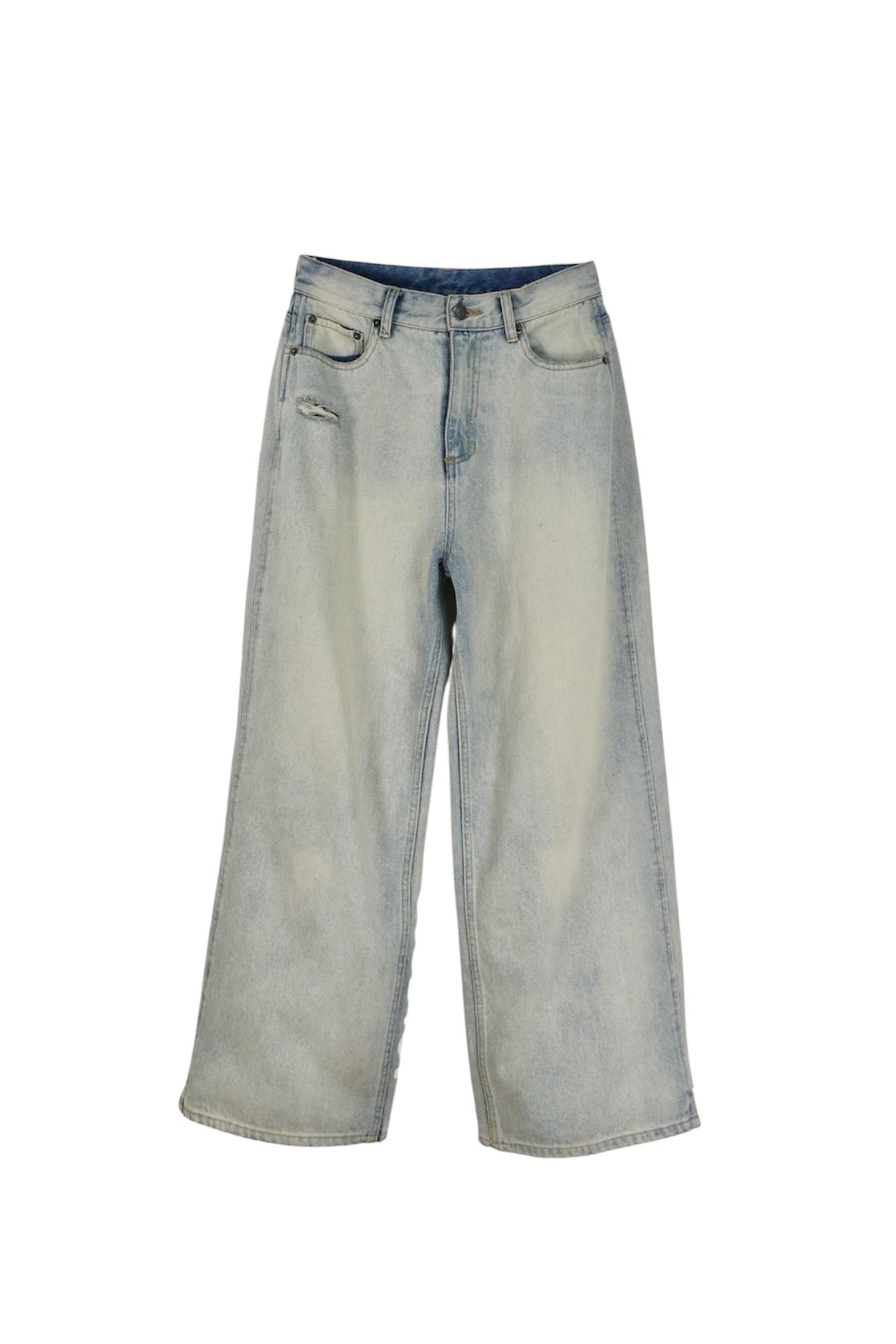 プリントルーズストレートデニム