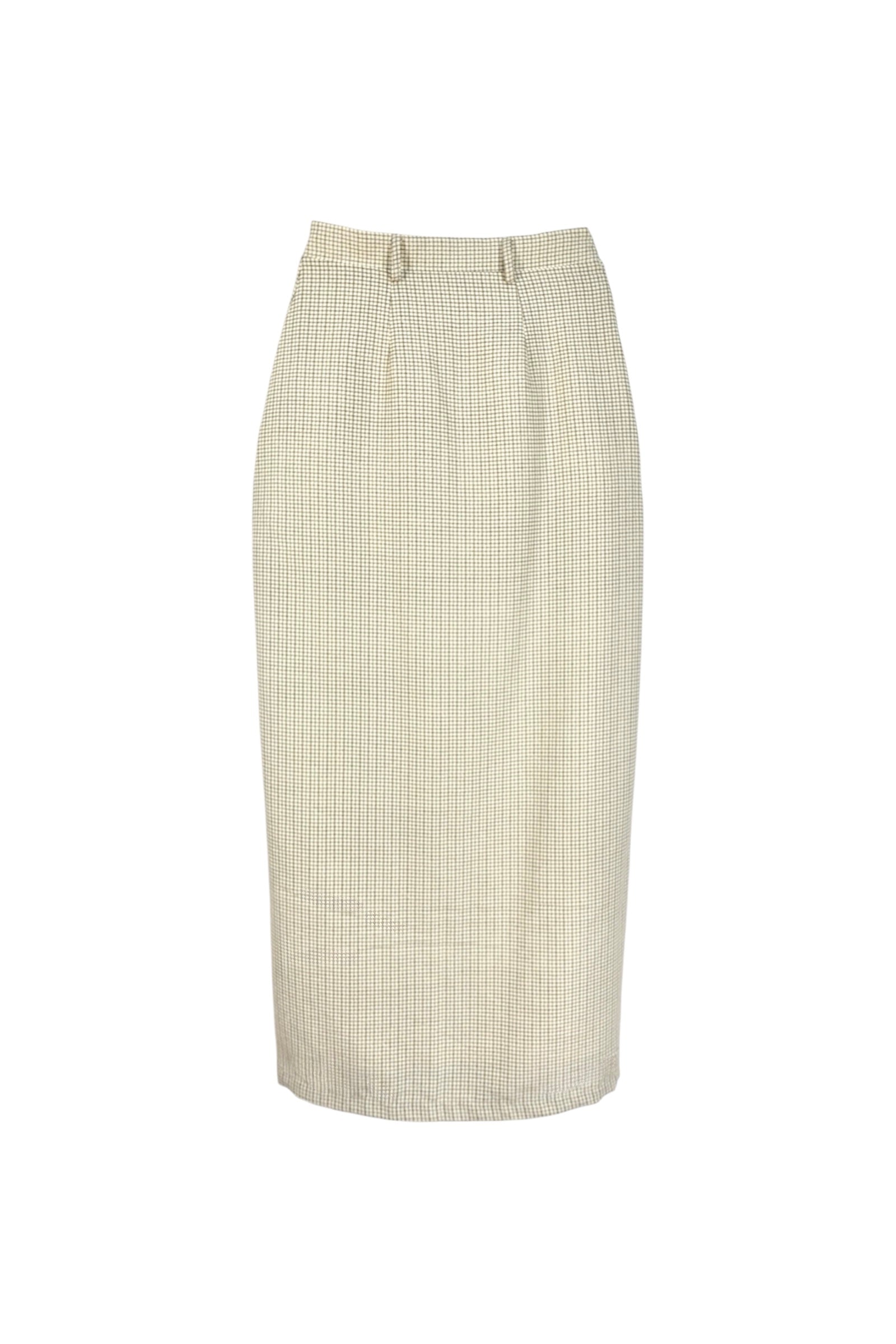 レトロチェックフィットスカート