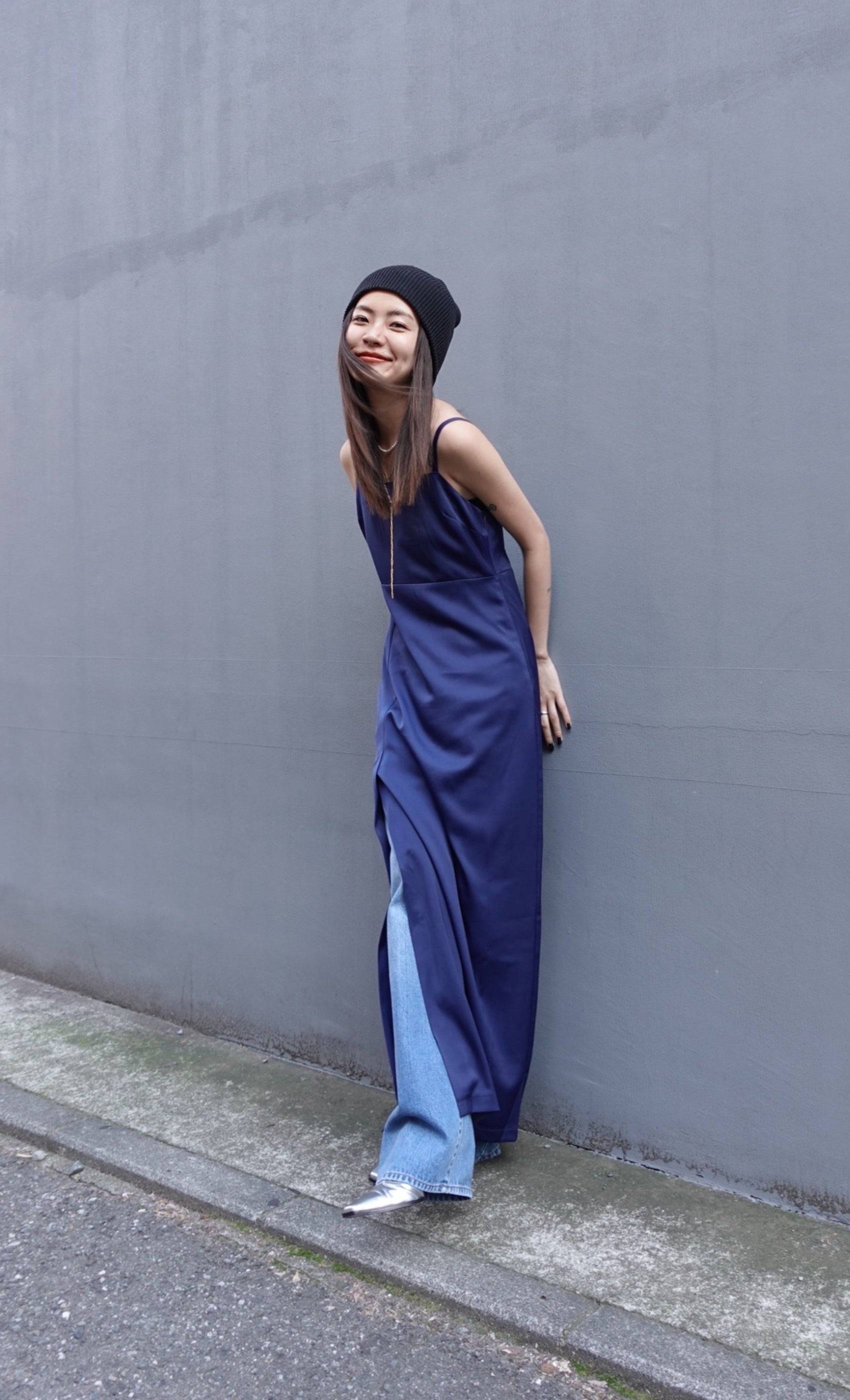 スリットキャミワンピース