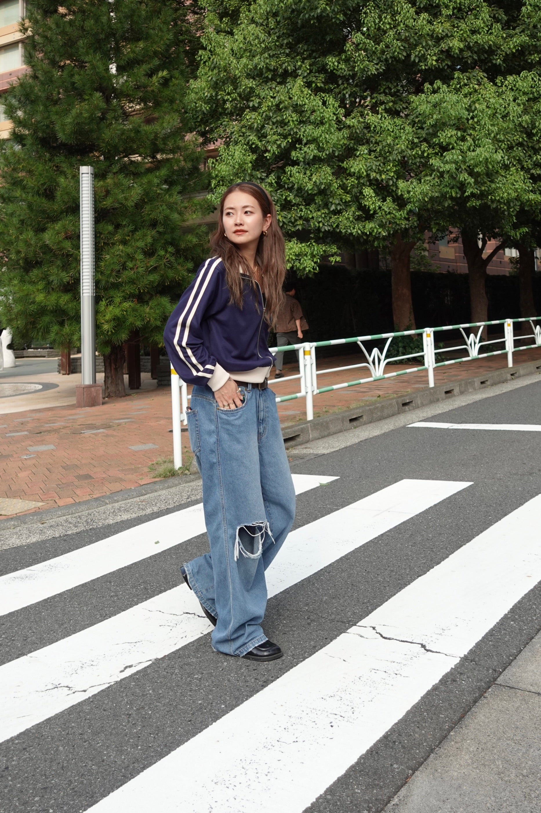 レオパードパッチボーイズデニム