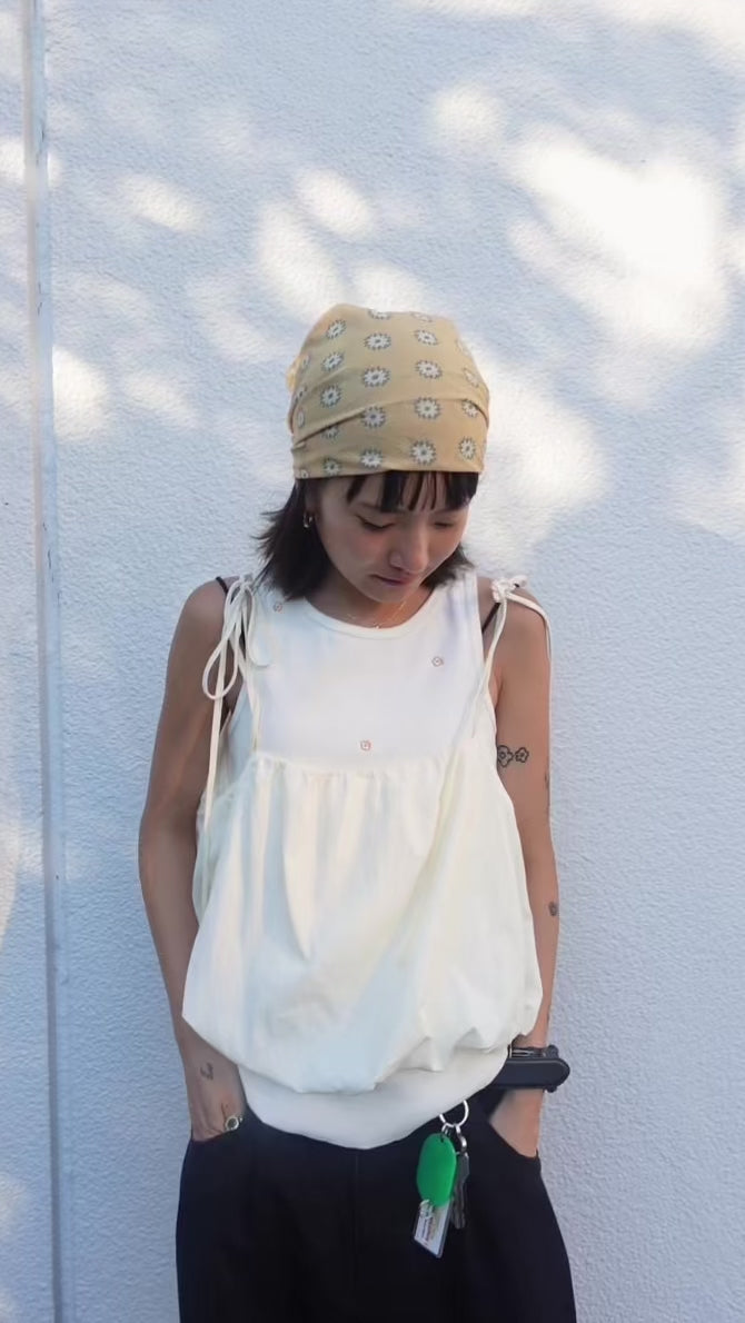 リボンストラップバルーンキャミ