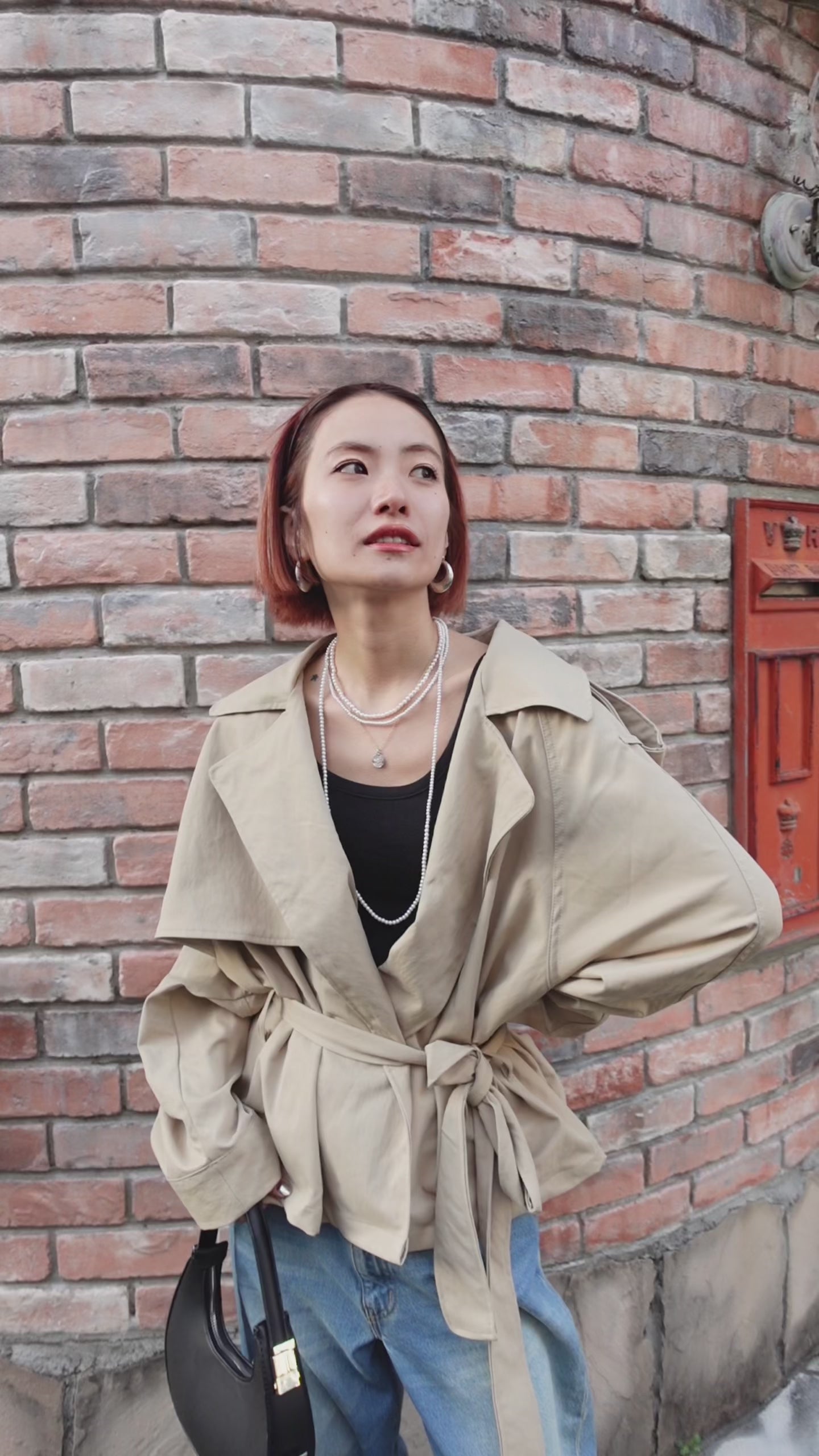 ショートトレンチガウンコート