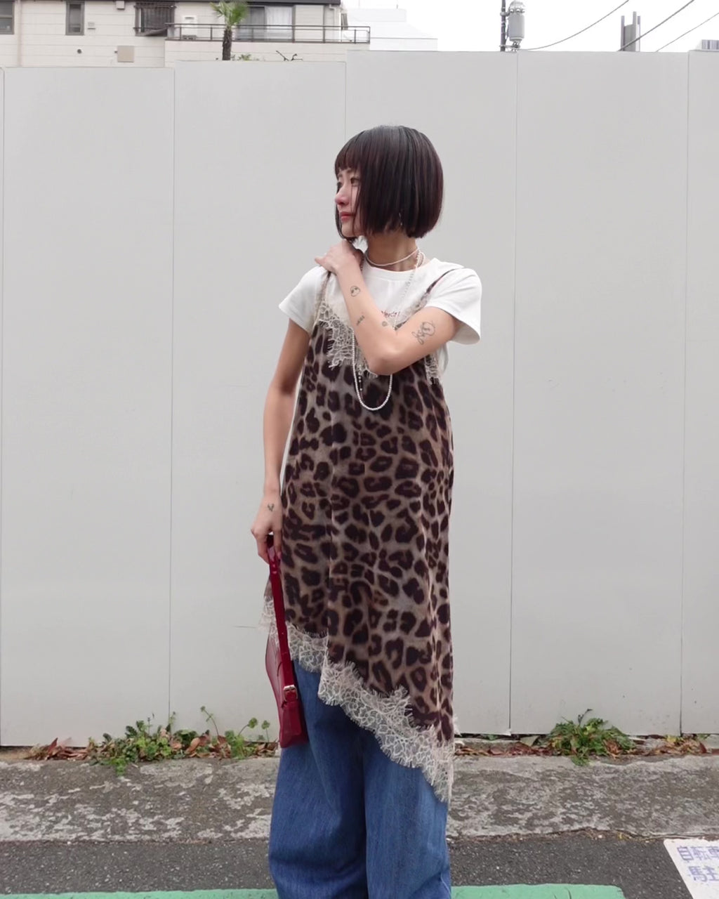 レオパードレースワンピース