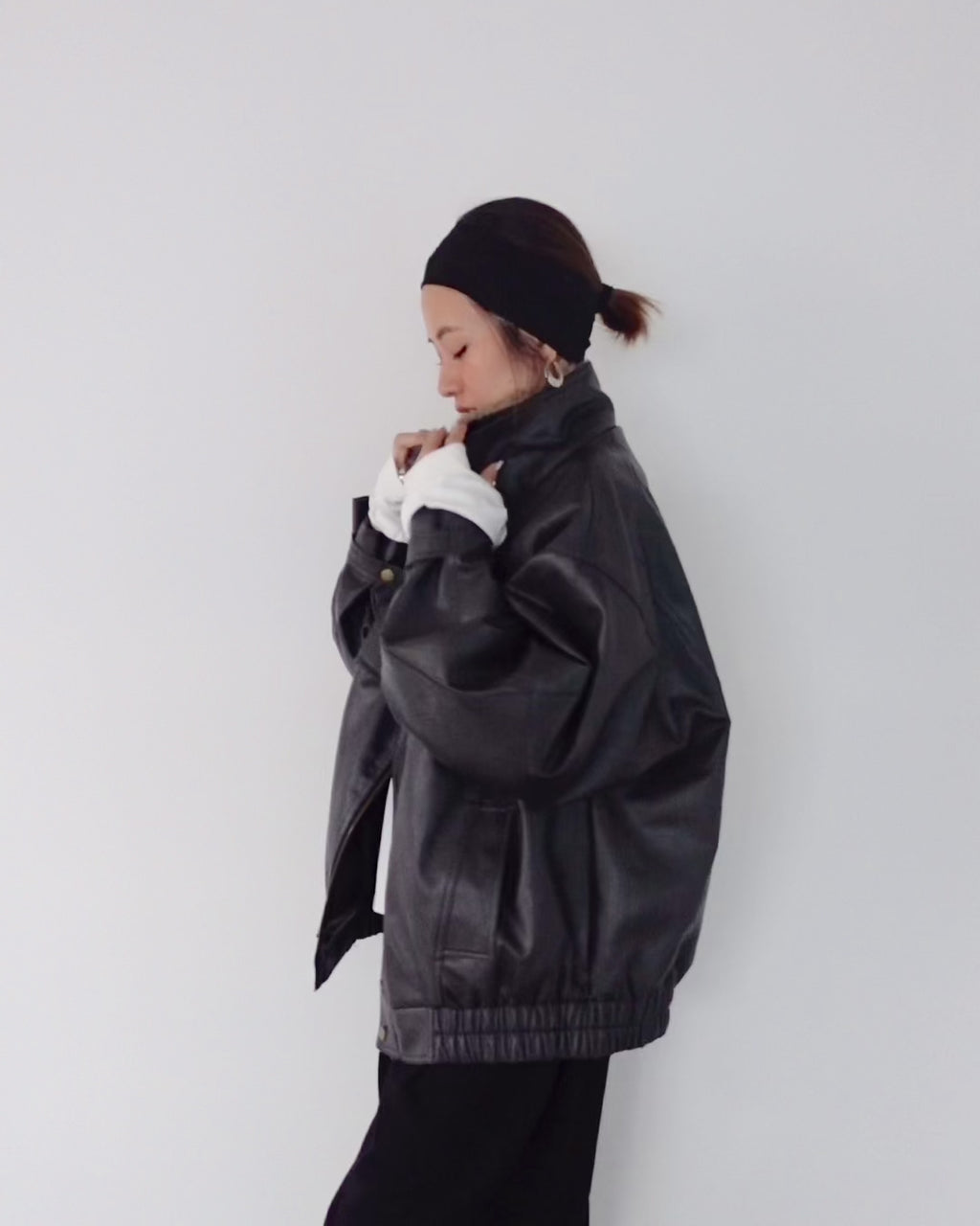 2way vintageレザーブルゾン