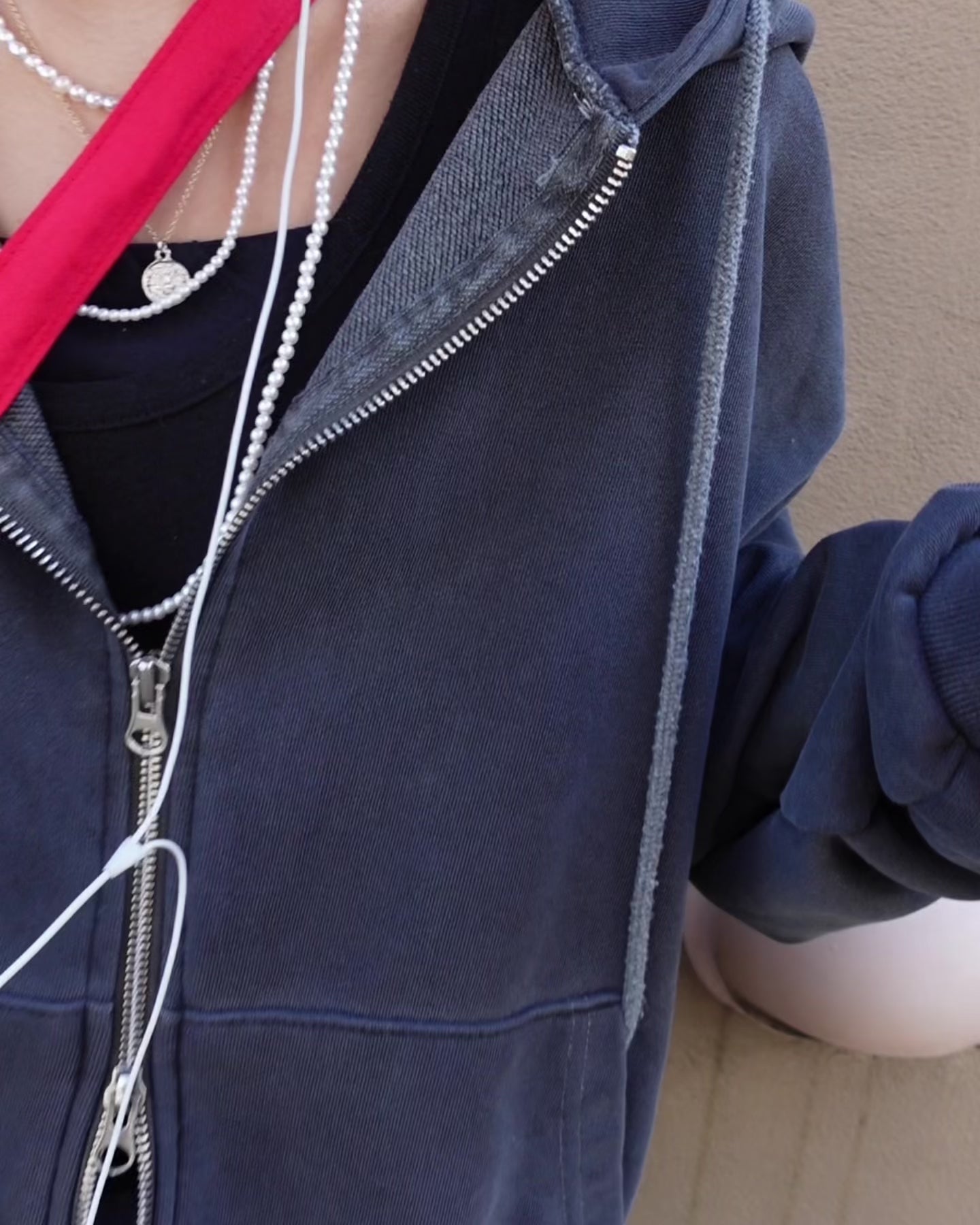 ウォッシュジップパーカー