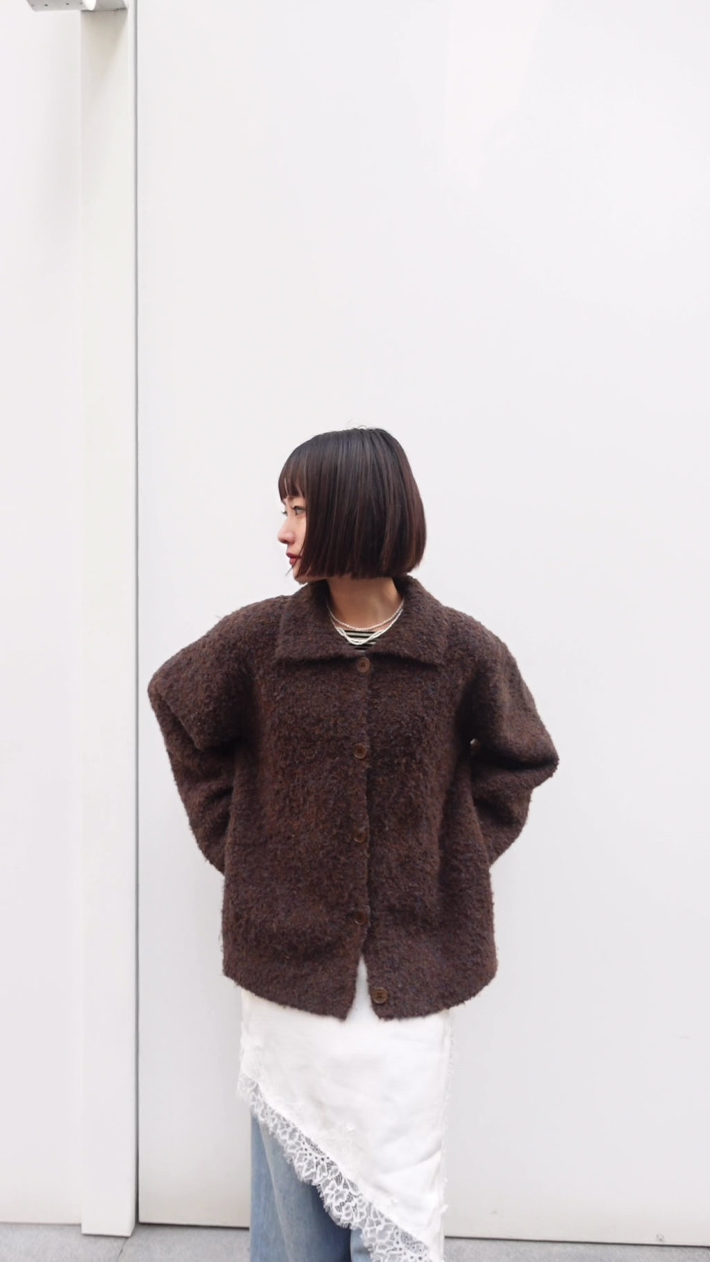 ブークレニットシャツカーデ