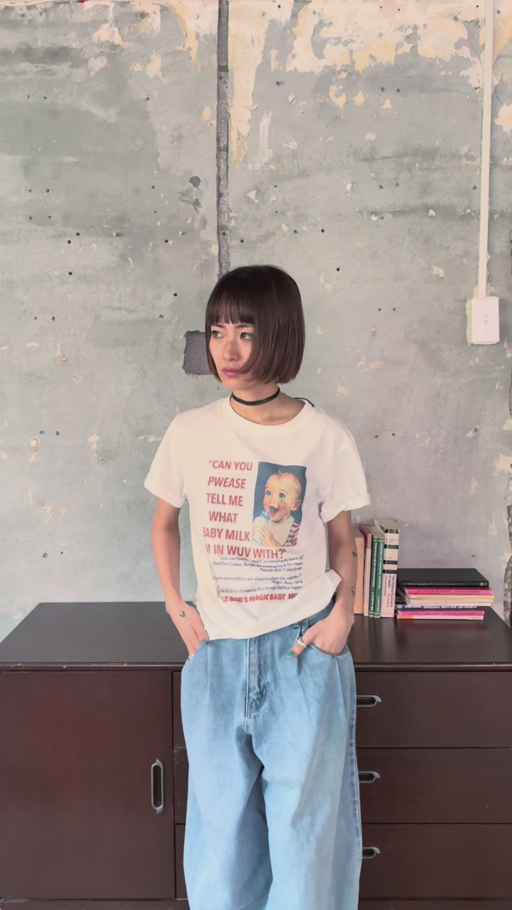 vintageウオッシュTee