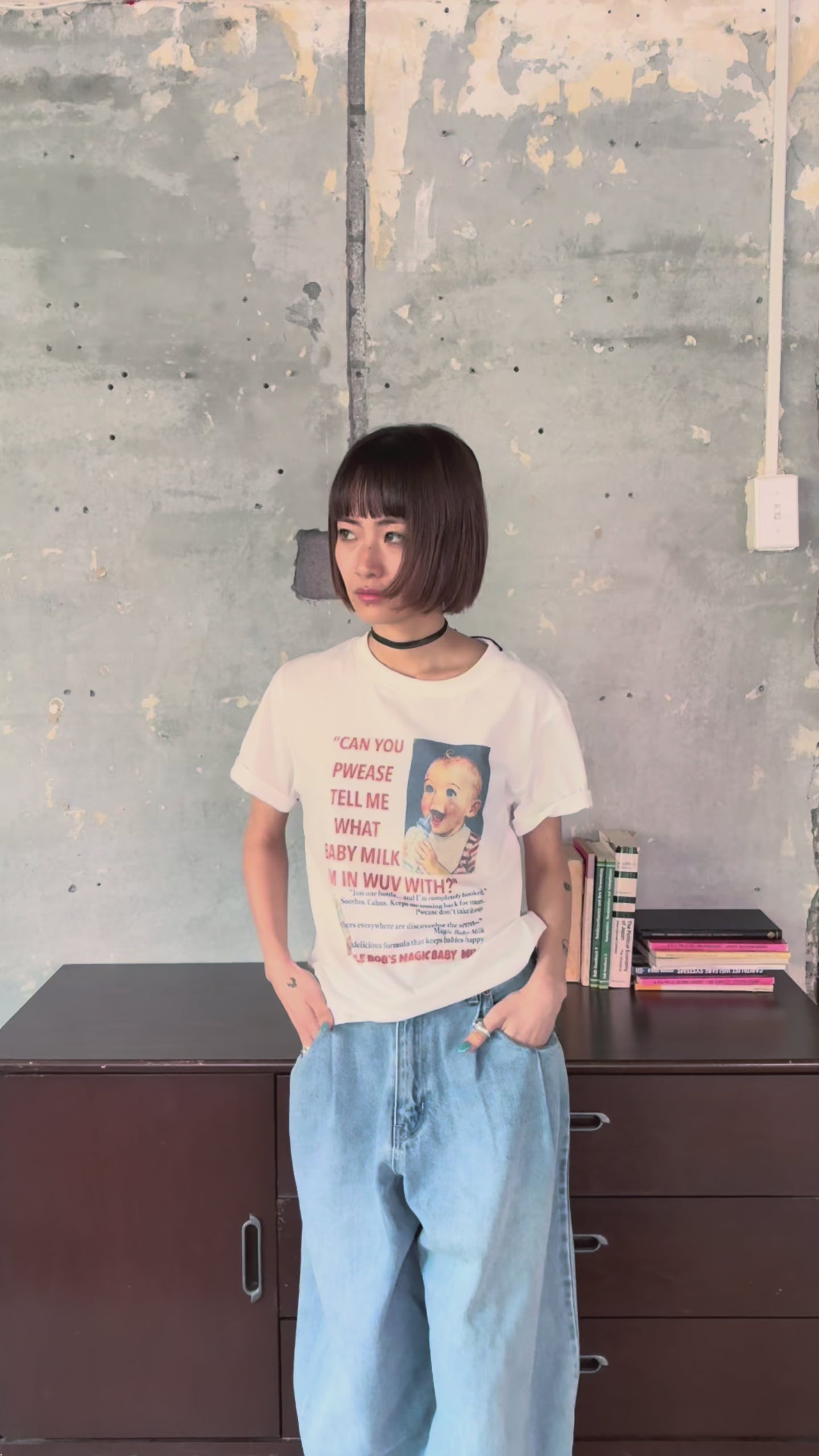 vintageウオッシュTee