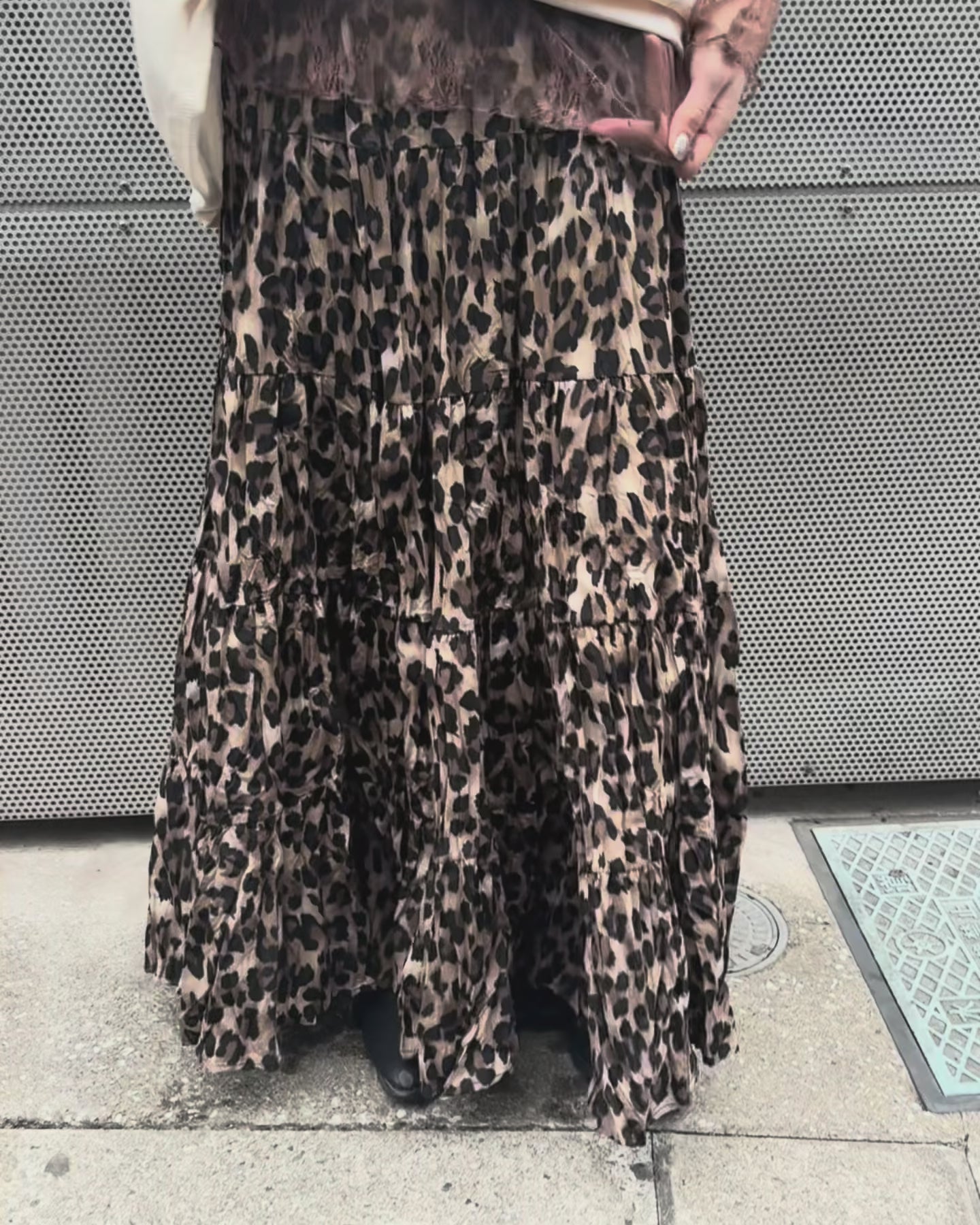 レオパードボリュームスカート