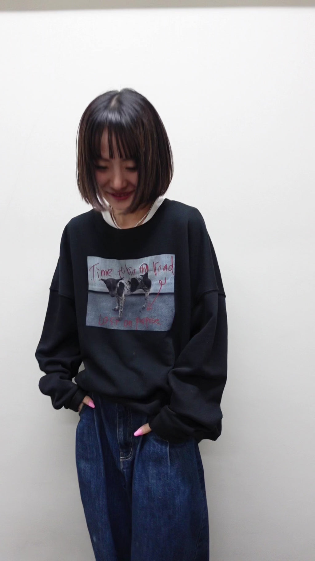 フォトプリントルーズスウェット