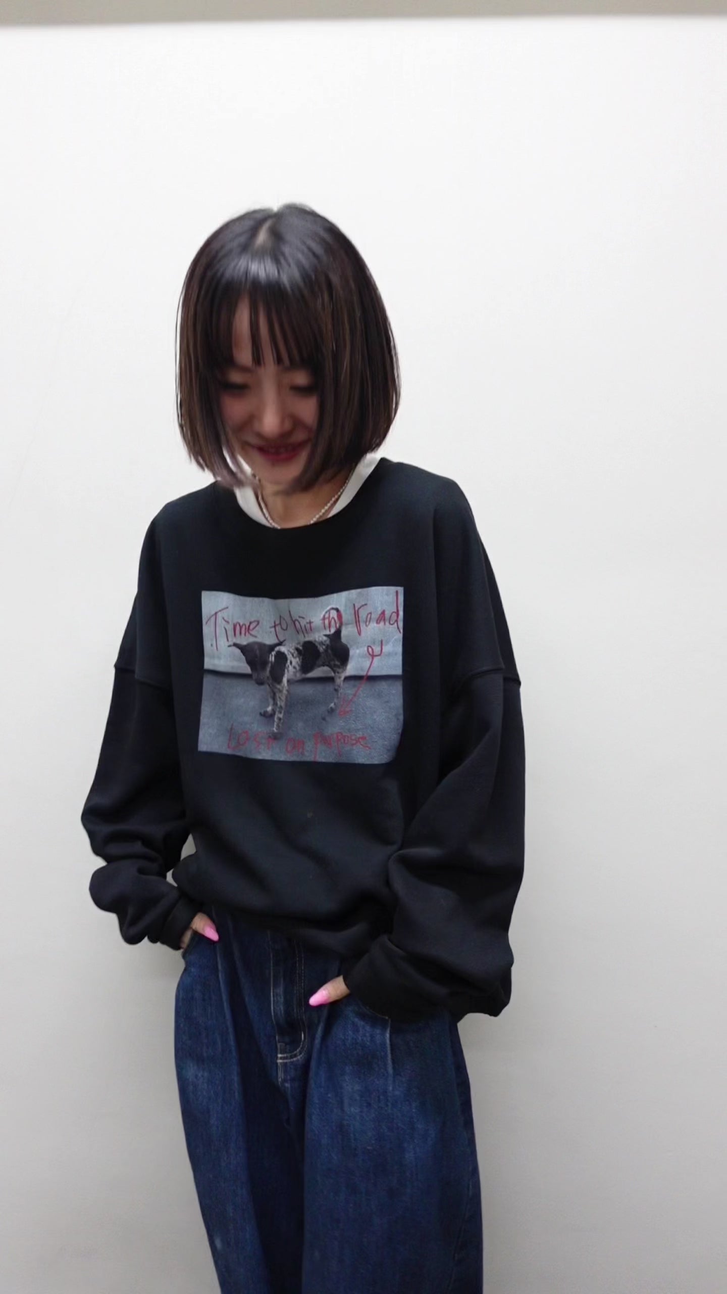 フォトプリントルーズスウェット